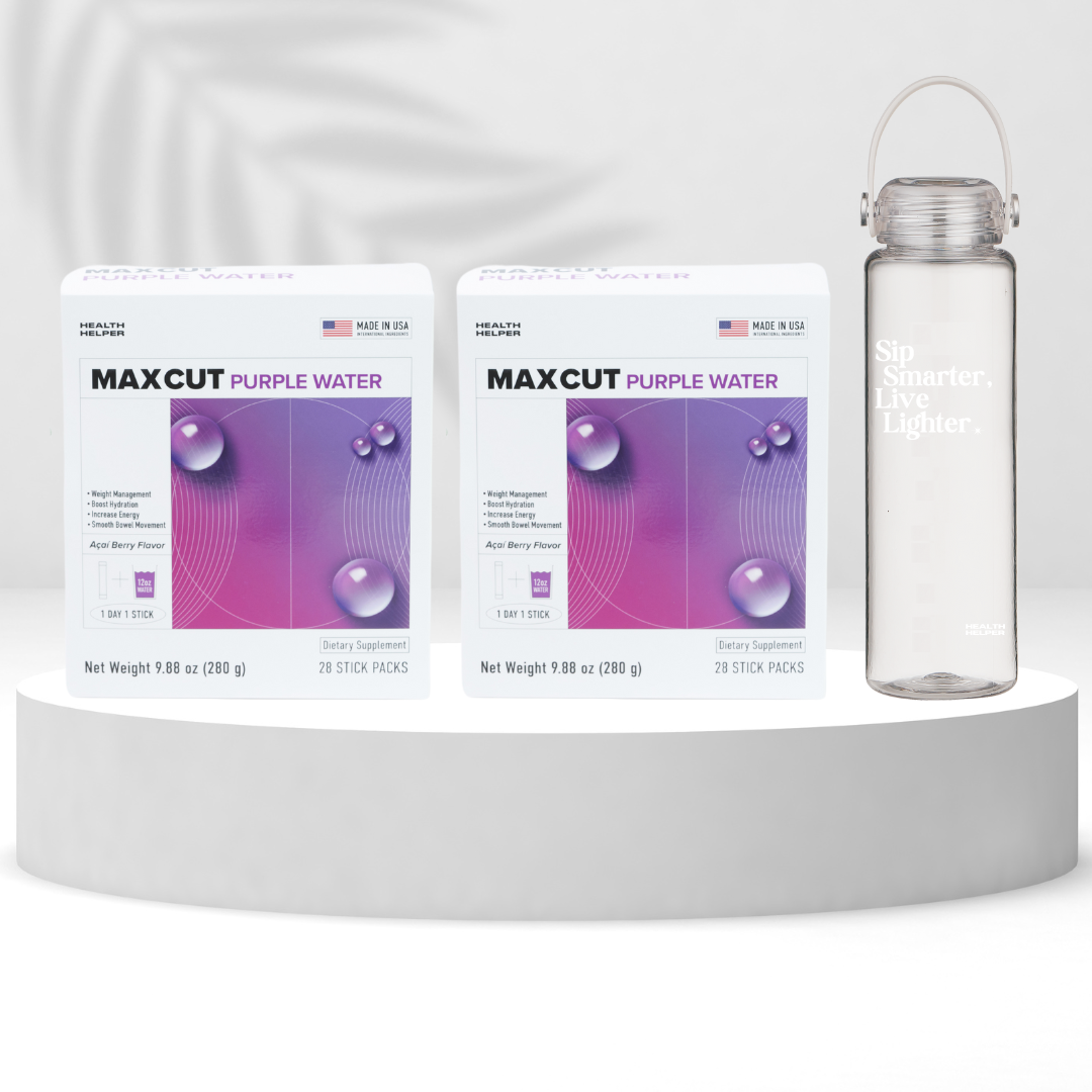 Limited Time Offer: MaxCut Purple Water (28 Sachets) x2 & Water Bottle (30% OFF)